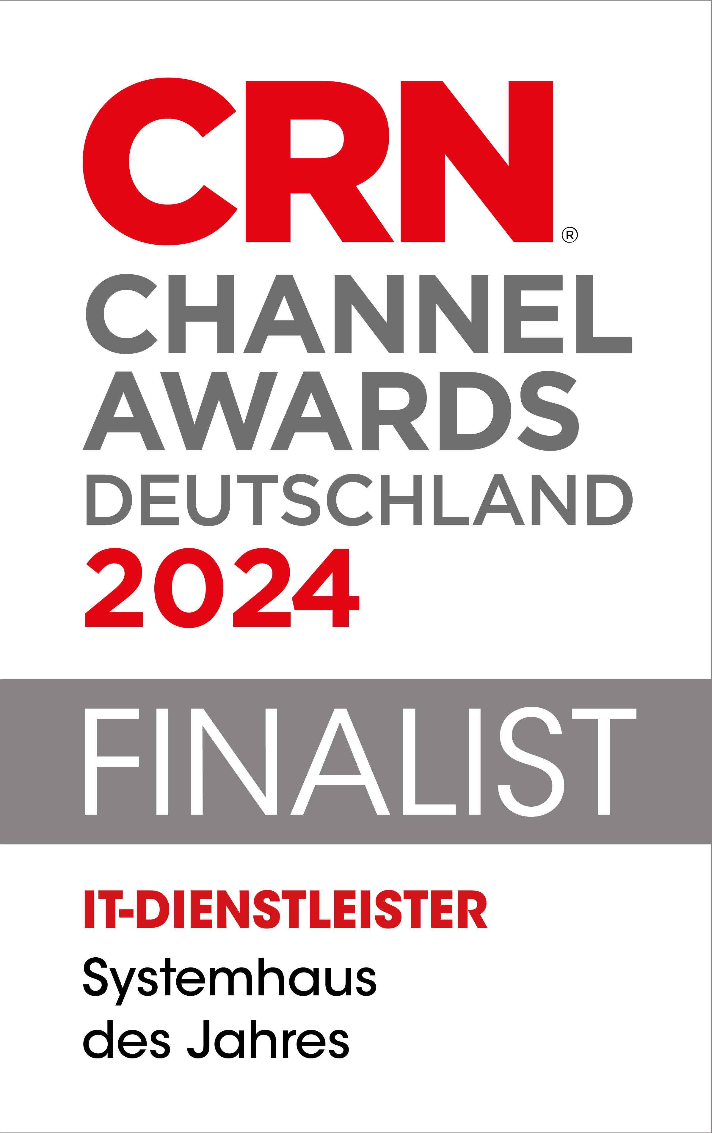 Finalistenlogo CRN Channel Award 2024, Systemhaus des Jahres